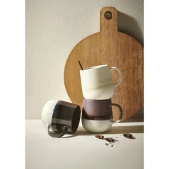 Mok met oor Pippa - crème - stoneware - 400 ml