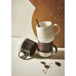 Mok met oor Pippa - crème - stoneware - 400 ml