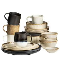 Mok met oor Pippa - zwart - stoneware - 400 ml