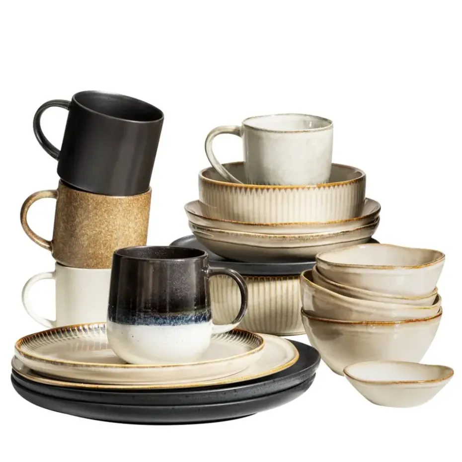 Mok met oor Pippa - zwart - stoneware - 400 ml