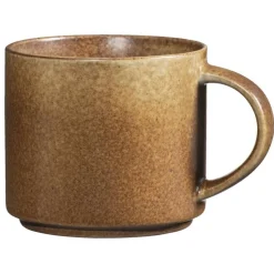 Mok met oor Studio - bruin - stoneware - 380 ml
