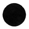 Monaco Soft Rond Shaggy Hoogpolig Vloerkleed Black - 160 CM ROND