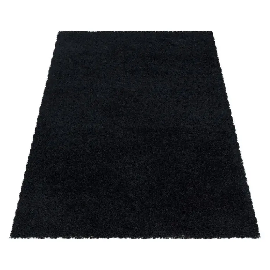 Monaco Soft Shaggy Hoogpolig Vloerkleed Black - 240x340 CM