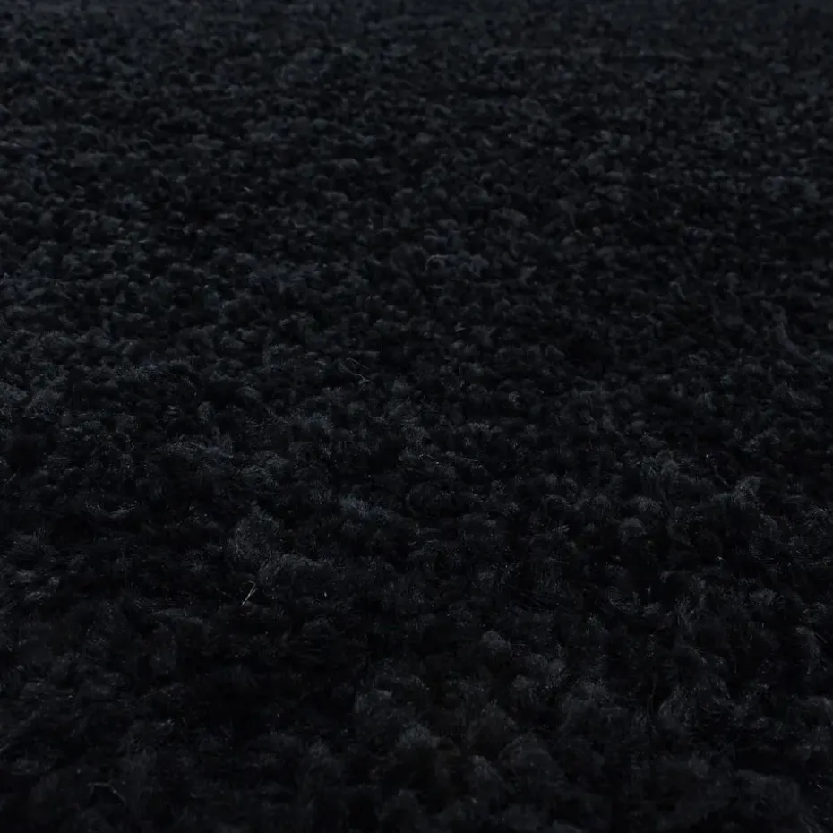 Monaco Soft Shaggy Hoogpolig Vloerkleed Black - 240x340 CM