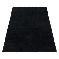 Monaco Soft Shaggy Hoogpolig Vloerkleed Black - 160x230 CM