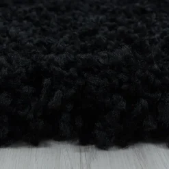 Monaco Soft Shaggy Hoogpolig Vloerkleed Black - 160x230 CM