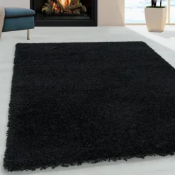 Monaco Soft Shaggy Hoogpolig Vloerkleed Black - 140x200 CM