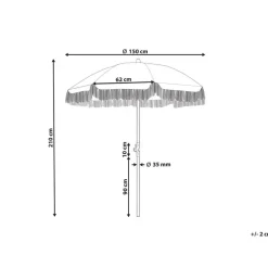 MONDELLO - Parasol - Wit - Polyester