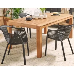 MONSANO - Tuintafel - Lichthout - 105 x 190 cm - Eucalyptushout