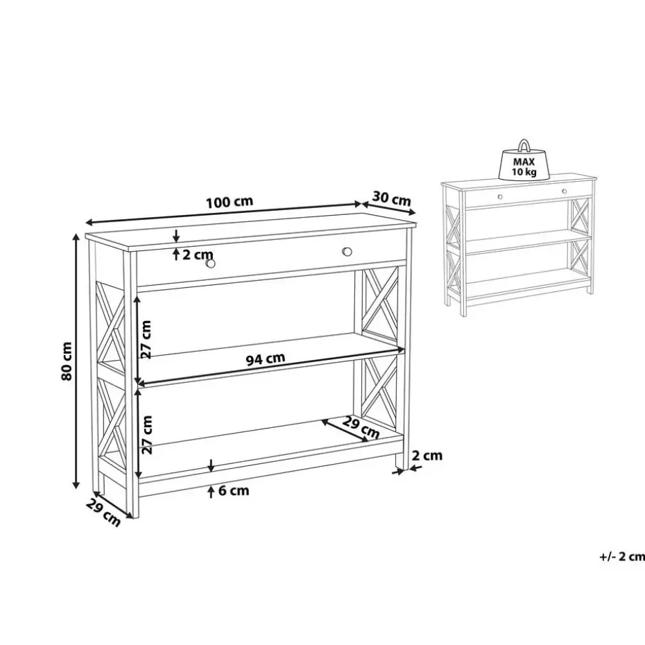 MONTGOMERY - Consoletafel - Zwart - MDF