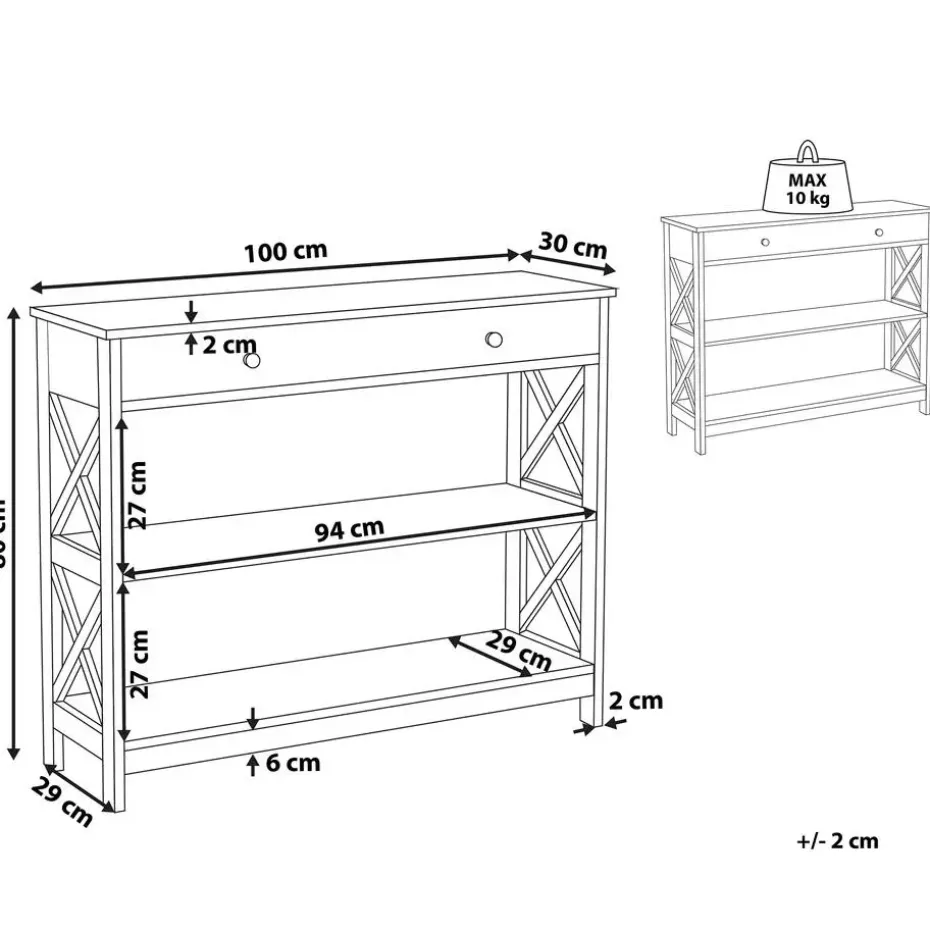 MONTGOMERY - Consoletafel - Wit - MDF