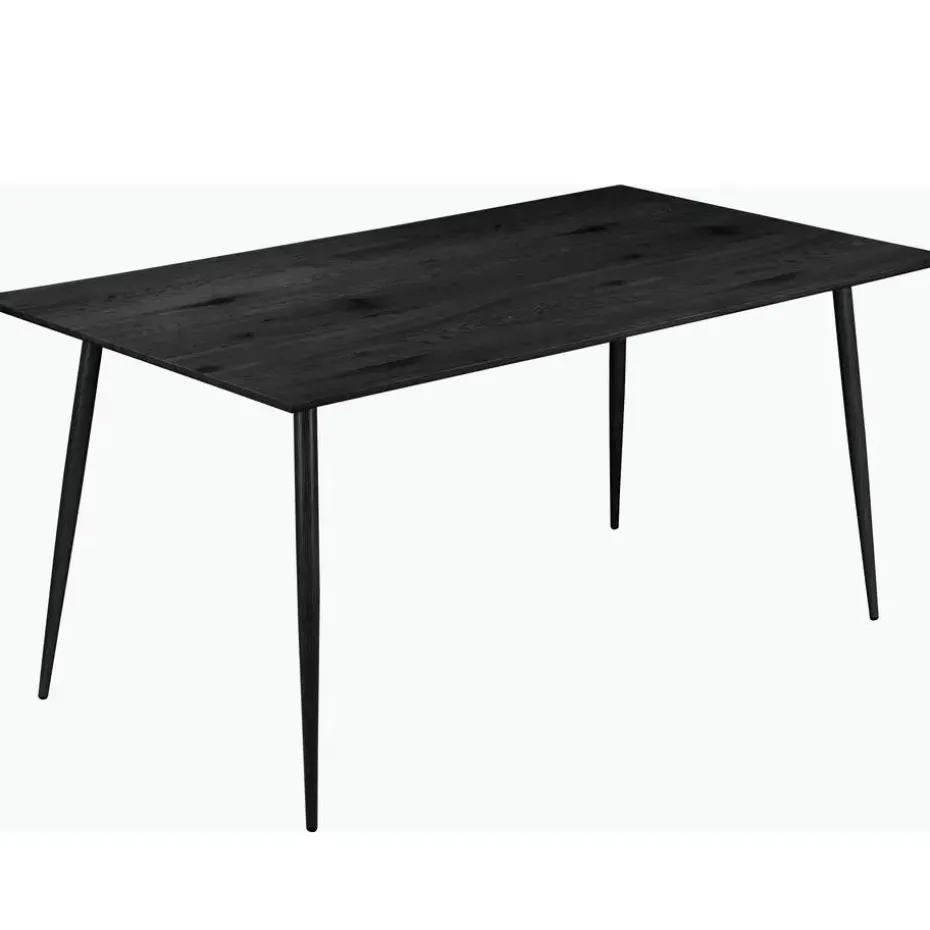 Monza - Eettafel 120x80 cm 6 zitplaatsen zwart hout look