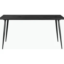Monza - Eettafel 120x80 cm 6 zitplaatsen zwart hout look