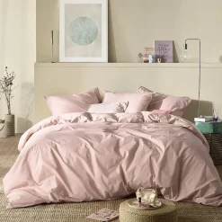 Moodit Dekbedovertrek Basil Pearl Pink - Lits Jumeaux - 240 x 220 cm - Katoen