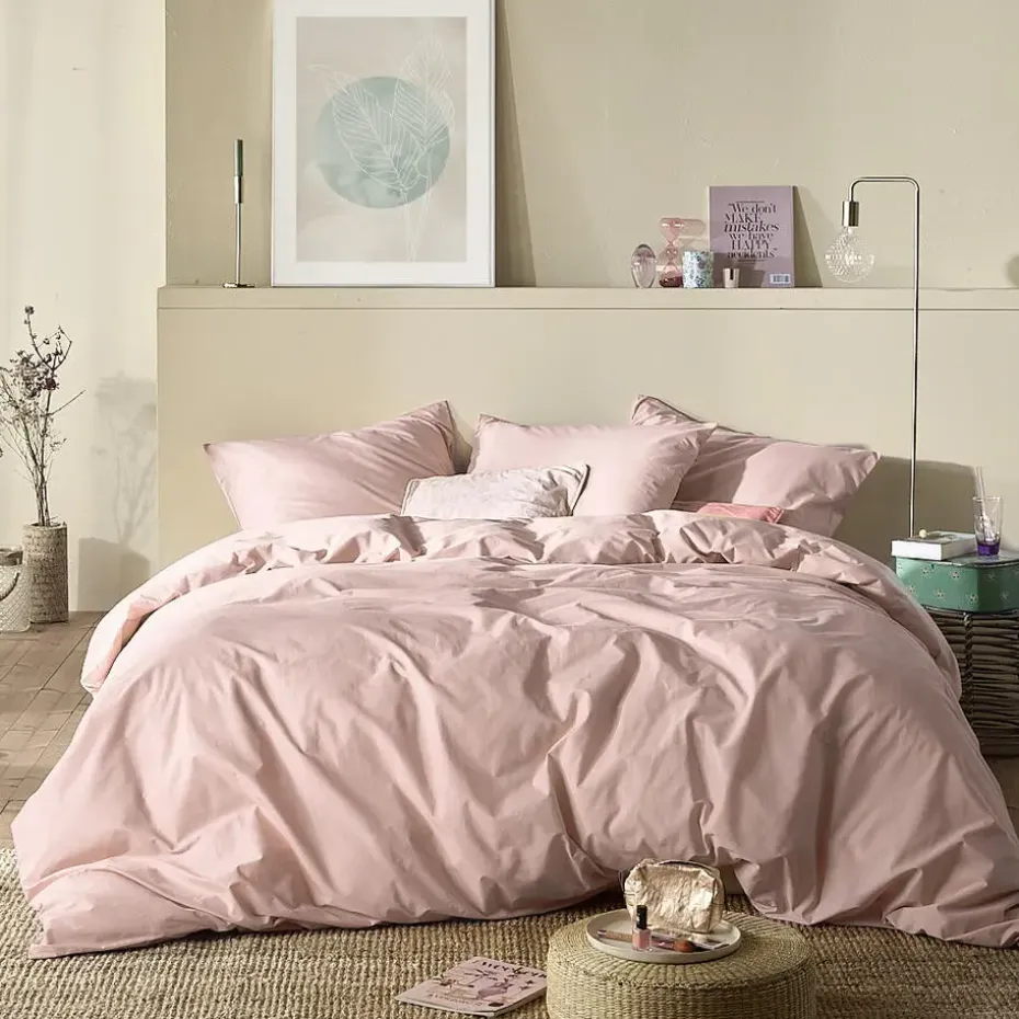 Moodit Dekbedovertrek Basil Pearl Pink - Lits Jumeaux - 240 x 220 cm - Katoen