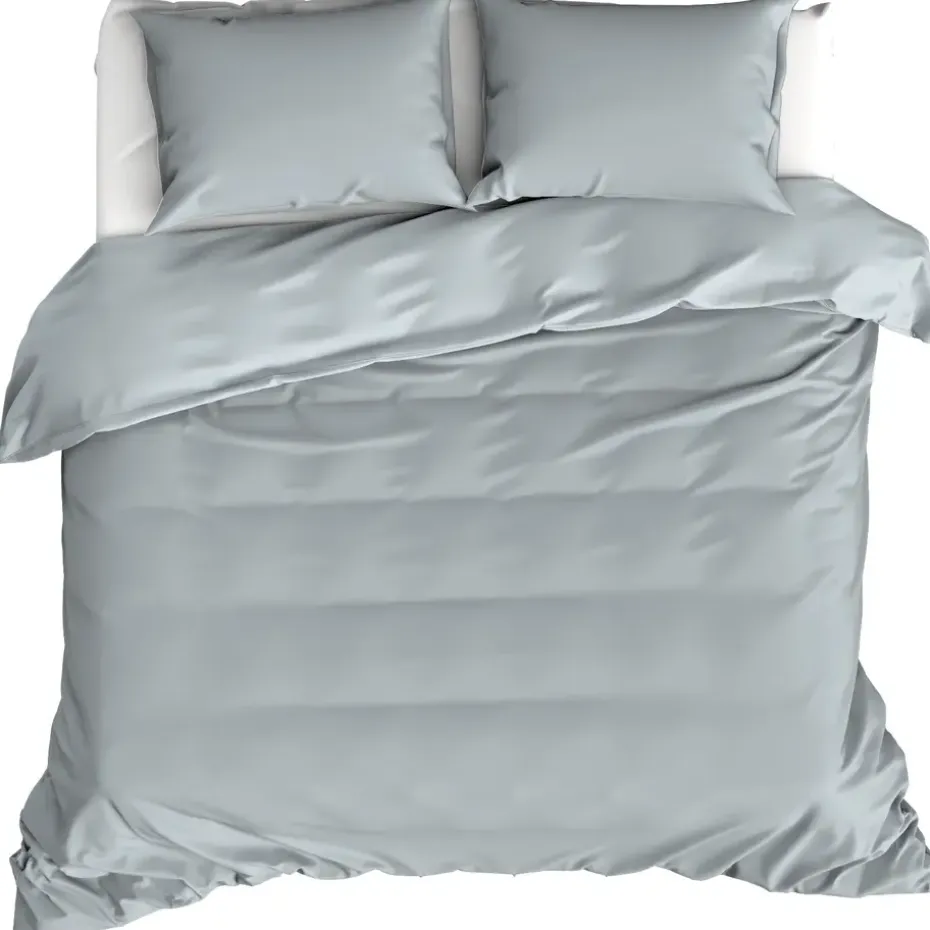 Moodit Dekbedovertrek Basil Stone Blue - Lits Jumeaux - 240 x 220 cm - Katoen