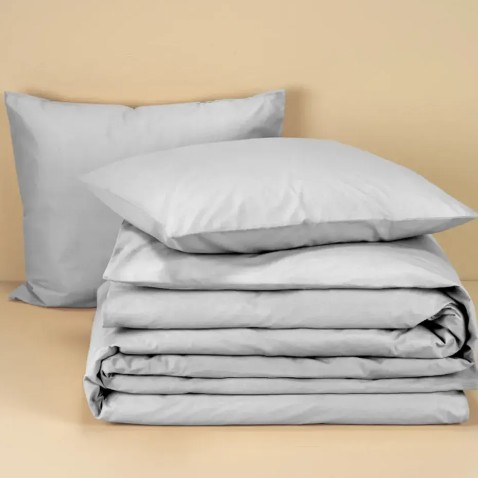 Moodit Dekbedovertrek Basil Silver - Lits Jumeaux - 240 x 220 cm - Katoen