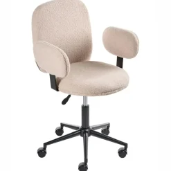 MORAGA - Bureaustoel - Beige - Bouclé