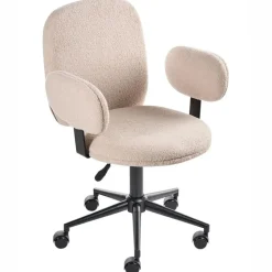 MORAGA - Bureaustoel - Beige - Bouclé