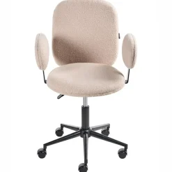 MORAGA - Bureaustoel - Beige - Bouclé