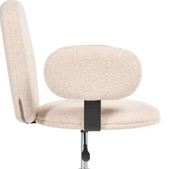 MORAGA - Bureaustoel - Beige - Bouclé