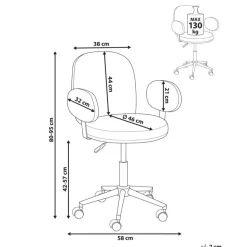 MORAGA - Bureaustoel - Donkergroen - Bouclé