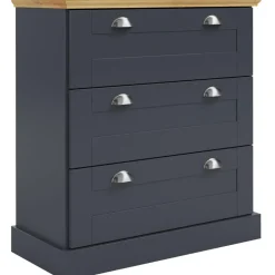 Motala - Commode met 3 laden en grijs hout effect