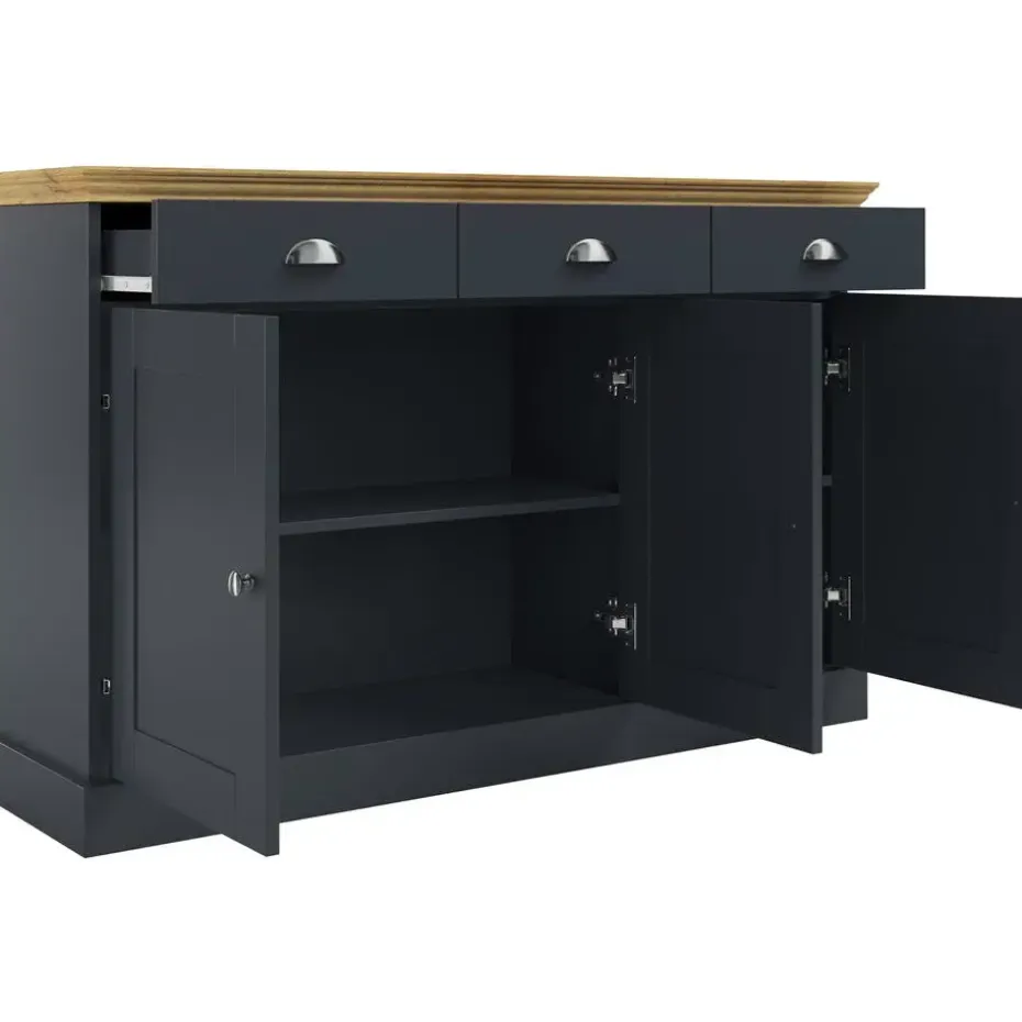 Motala - Dressoir met 3 deuren en 3 laden grijs