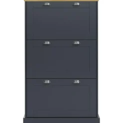 Motala - Schoenenkast met 3 kleppen in antraciet