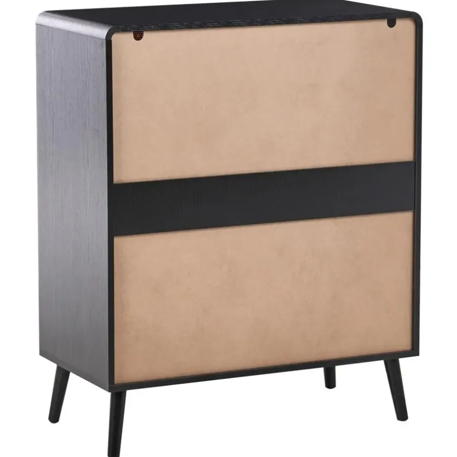 MOURA - Ladekast 4 lades - Zwart - MDF