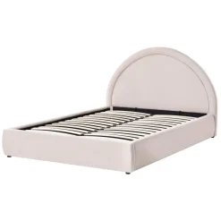 MOUZON - Bed met opbergruimte - Lichtbeige - 140 x 200 cm - Stof