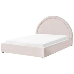 MOUZON - Bed met opbergruimte - Lichtbeige - 140 x 200 cm - Stof