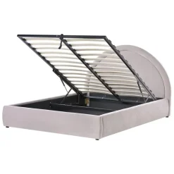 MOUZON - Bed met opbergruimte - Beige - 140 x 200 cm - Stof