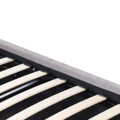 MOUZON - Bed met opbergruimte - Beige - 140 x 200 cm - Stof