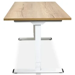 MRC COMFORT elektrisch ARBO zit-sta bureau - 180x80cm - wit - robuust eiken