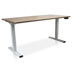 MRC COMFORT elektrisch ARBO zit-sta bureau - 160x80cm - wit - midden eiken