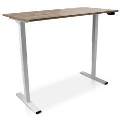 MRC COMFORT elektrisch ARBO zit-sta bureau - 160x80cm - wit - midden eiken