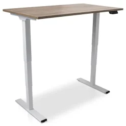 MRC COMFORT elektrisch ARBO zit-sta bureau - 140x80cm - wit - midden eiken
