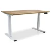 MRC COMFORT elektrisch ARBO zit-sta bureau - 140x80cm - wit - robuust eiken
