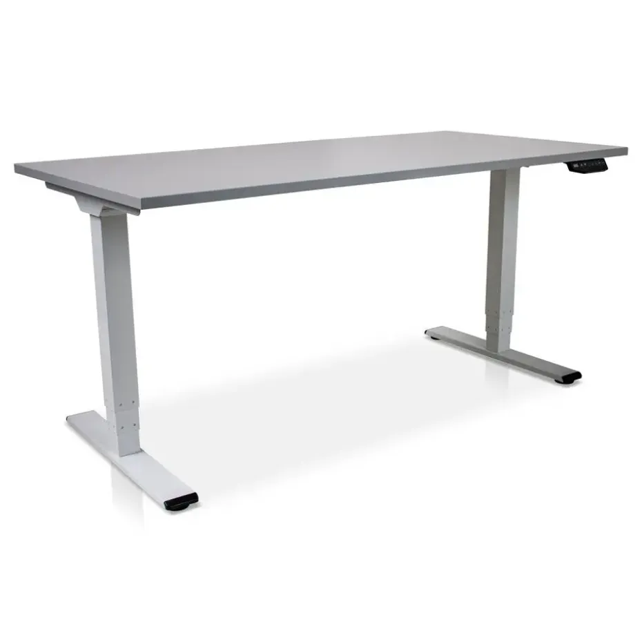 MRC COMFORT elektrisch ARBO zit-sta bureau - 180x80cm - wit - grijs