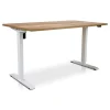 MRC EASY elektrisch ARBO zit-sta bureau - 120x80cm - wit - robuust eiken
