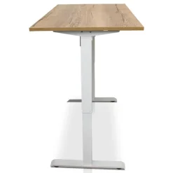 MRC EASY elektrisch ARBO zit-sta bureau - 120x80cm - wit - robuust eiken