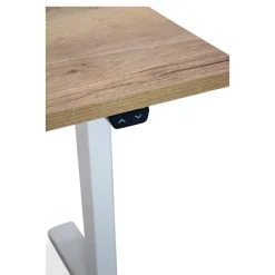 MRC EASY elektrisch ARBO zit-sta bureau - 120x80cm - wit - robuust eiken