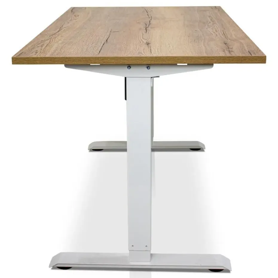 MRC EASY elektrisch ARBO zit-sta bureau - 120x80cm - wit - robuust eiken