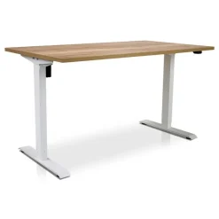 MRC EASY elektrisch ARBO zit-sta bureau - 140x80cm - wit - robuust eiken
