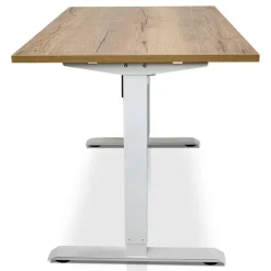 MRC EASY elektrisch ARBO zit-sta bureau - 140x80cm - wit - robuust eiken