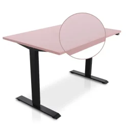 MRC EASY Zit-Sta Bureau – Elektrisch Verstelbaar – 140x80 cm – Blad Dusty Rose