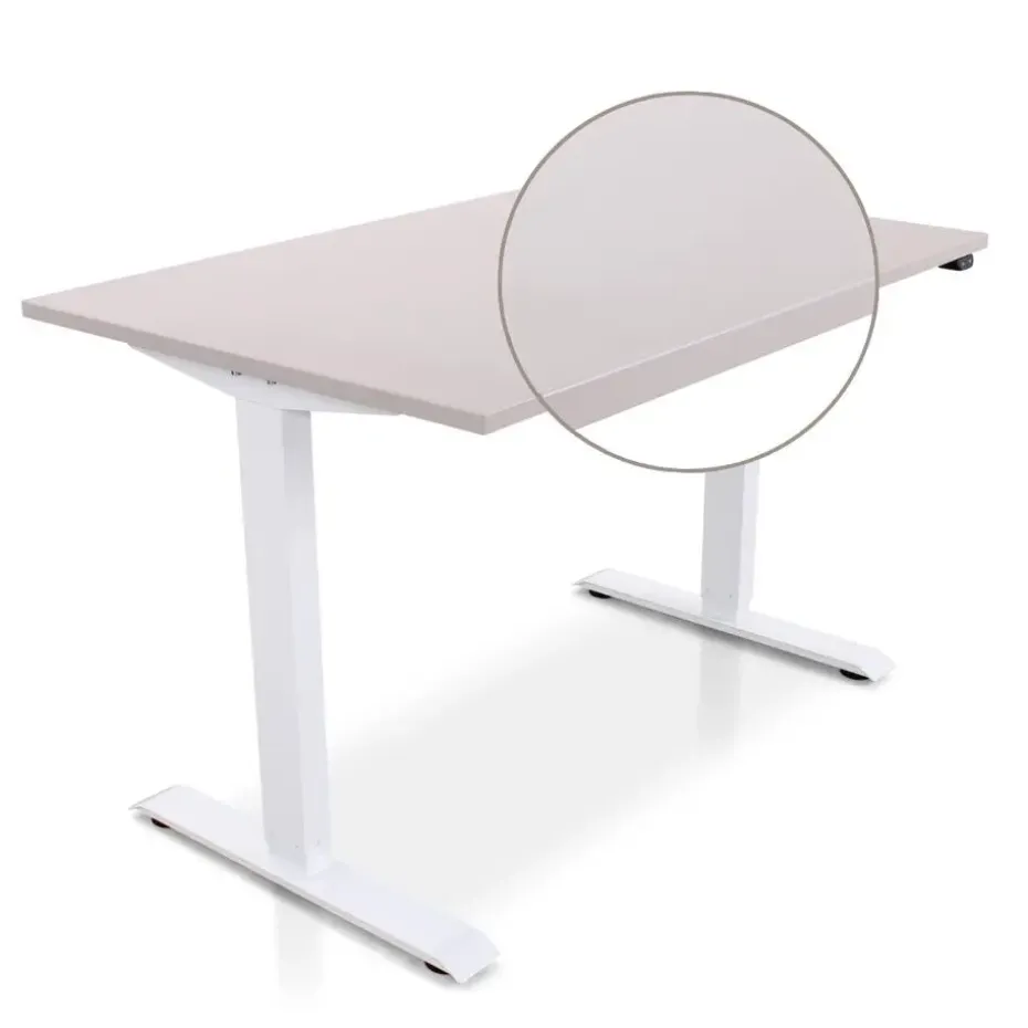MRC EASY Zit-Sta Bureau – Elektrisch Verstelbaar – 120x80 cm – Blad Sand Grey