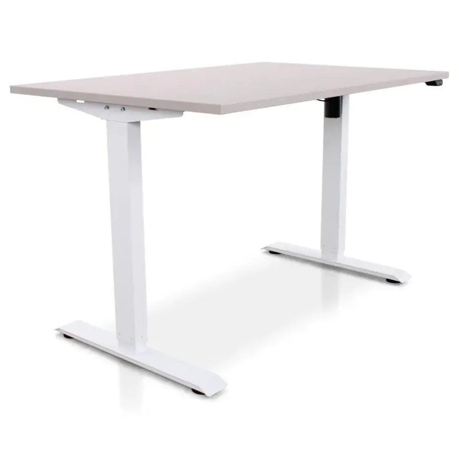 MRC EASY Zit-Sta Bureau – Elektrisch Verstelbaar – 120x80 cm – Blad Sand Grey