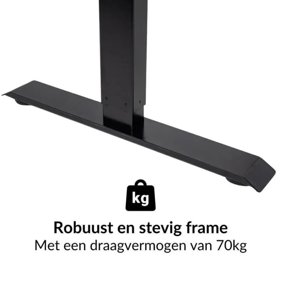 MRC EASY Zit-Sta Bureau – Elektrisch Verstelbaar – 160x80 cm – Blad Sand Grey